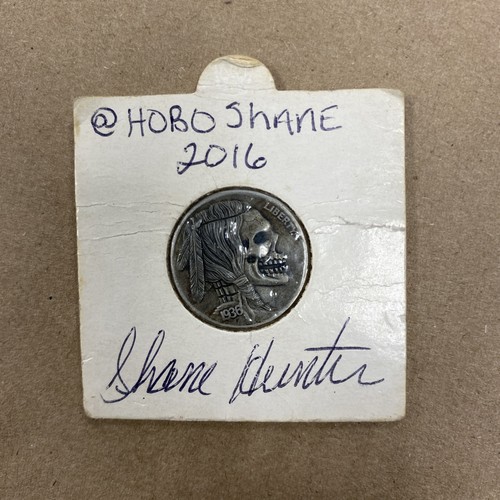 Hobo nickel coin hand engraved - coin,